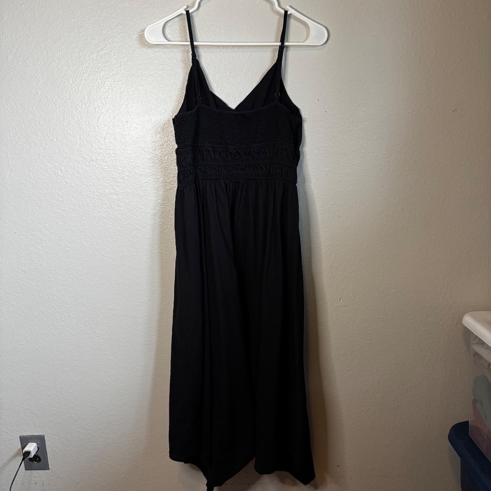 Dizzy Lizzy Black Flowy Spaghetti Strap Dress Size Large - Picture 4 of 5